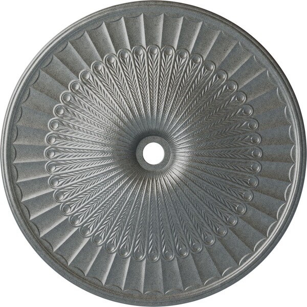 Ekena Millwork Galveston Ceiling Medallion (Fits Canopies up to 5 7/8"), 51"OD x 3 5/8"ID x 3 3/8"P, Platinum CM51GLPLS - main
